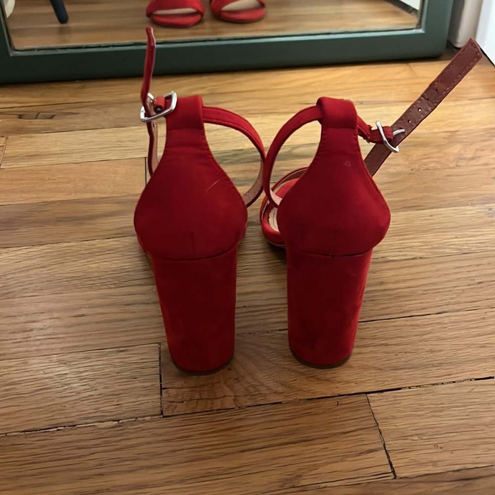 Red Block Heels - Picture 3 of 5